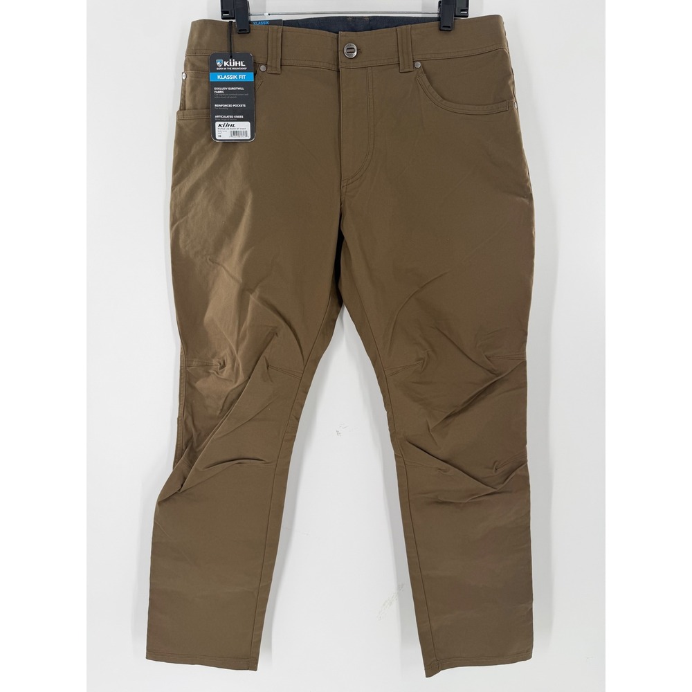 Kuhl Mens Rydr Lite Klassik Fit Pants 36x32 Burnt Olive 5320 NWT